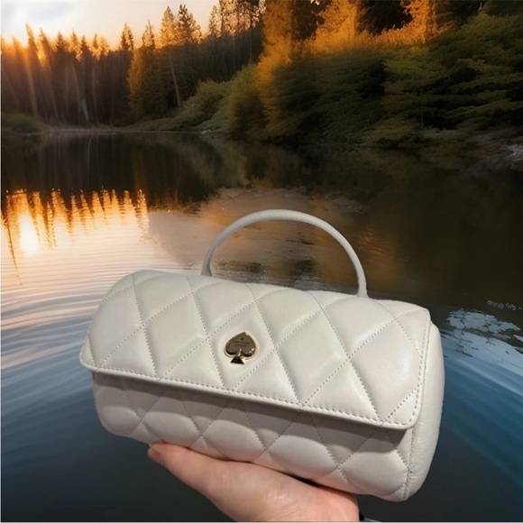 kate spade Handbags - KATE SPADE HEART TO HEART 3D HEART BARREL QUILTED CROSSBODY MERINGUE NWT $429